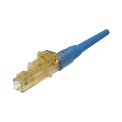 Conector de fibra óptica LC simplex opticam, monomodo 9, 125 os2, pre-pulido, color azul