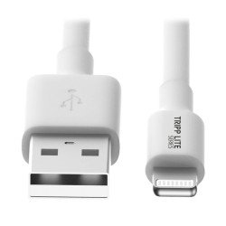 Cable Lightning Tripp-Lite - 1.8 m, USB A, Lightning, Macho/Macho, Color blanco