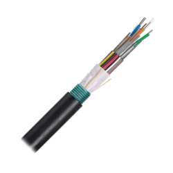 Cable de fibra óptica 6 hilos, OSP (planta externa), armada, mdpe (polietileno de media densidad), multimodo OM3 50/125 optimiza