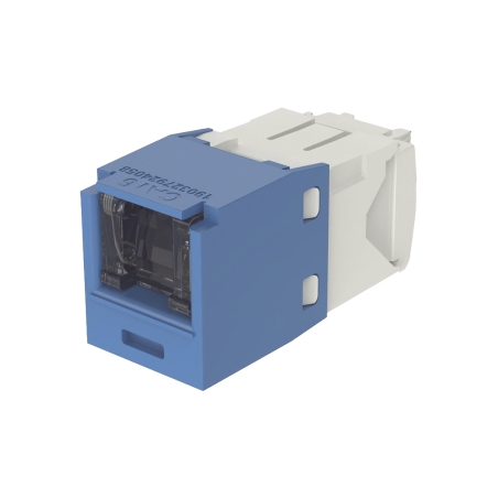 Jack cat. 6, RJ45, con cierre por resorte, 8 pos, azul