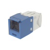 Jack cat. 6, RJ45, con cierre por resorte, 8 pos, azul