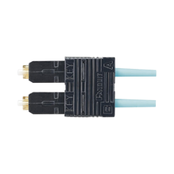 Conector de fibra óptica SC dúplex opticam, multimodo 50/125 OM3/OM4, pre-pulido, color aqua