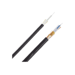 Cable de fibra óptica de 6 hilos, monomodo OS2, interior/exterior, loose tube 250um, no conductiva (dieléctrica), OFNR (riser),