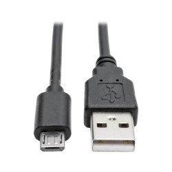 Cable Espiral USB 2.0 Tripp-Lite U050-006-COIL - USB A, Micro-USB B, Macho/Macho, 1.8 m, Negro