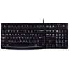 Teclado Logitech K120 negro USB resistente a derrames