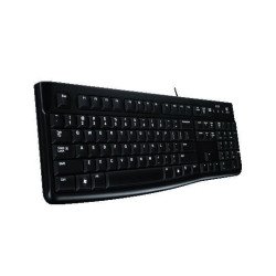 Teclado Logitech K120 negro USB resistente a derrames