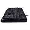 Teclado Logitech K120 negro USB resistente a derrames
