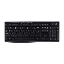 Teclado Logitech K270 negro multimedia (mini receptor USB) PC