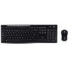 Teclado/mouse Logitech MK270 negro inalámbricos USB para PC