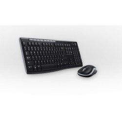 Teclado/mouse Logitech MK270 negro inalámbricos USB para PC