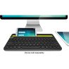 Teclado Logitech K480 negro/amarillo inalámbrico bluetooth multiplataforma PC/Tablet/Smartphone
