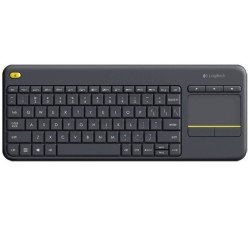 Teclado Logitech K400 plus inalámbrico con touch pad mini USB unifying PC/Android/Chrome
