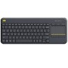 Teclado Logitech K400 plus inalámbrico con touch pad mini USB unifying PC/Android/Chrome