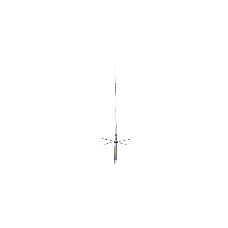 Antena base VHF, 7 dB de ganancia, omnidireccional, rango de frecuencia 154 - 161 MHz