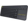 Teclado Logitech K400 plus inalámbrico con touch pad mini USB unifying PC/Android/Chrome