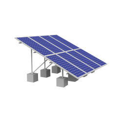 Montaje de aluminio en techo o piso de concreto para arreglo 2 x 4 mód