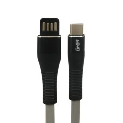 Cable USB tipo c Ghia plano reversible color negro de 1m
