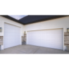 Puerta de cochera de alta calidad, color blanco 18x8 pies, aislada, estilo americana, cuadro corto.