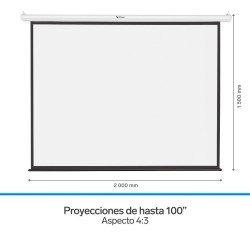 Pantalla para proyector de 100 pulgadas