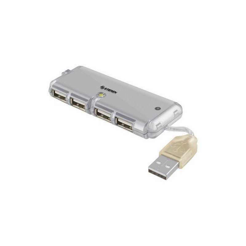 Mini hub USB velocidad 2.0 de 4 puertos