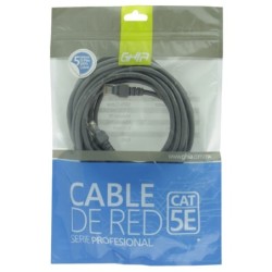 Cable de red Ghia 5 mts 15 pies cat 5e UTP gris