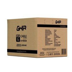 Bobina de cable exterior marca Ghia cat6 sin gel UTP CCA 305m 1000ft certificación ce, rosh