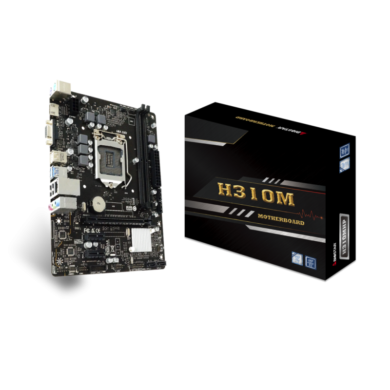 MB BioStar H310 Intel 8a gen S-1151/2xDDR4 2666/HDMI, VGA/2xUSB3.1/micro ata/gama básica