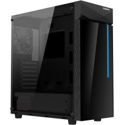 Gabinete gaming Gigabyte GB-C200G lite, media torre, ATX, micro ATX, mini ITX, negro, sin fuente, PC, gamer