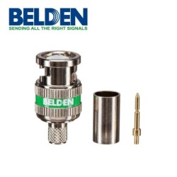 Conector bnc Belden 1694ABHD3 para SDI-HD en coaxial RG6. Tipo de compresión: 3 piezas tradicional