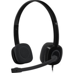 Diadema Logitech H151 negro 3.5 mm PC, Mac/Linux/Android