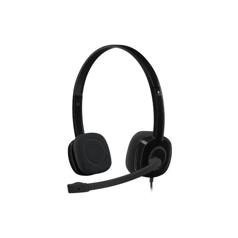 Diadema Logitech H151 negro 3.5 mm PC, Mac/Linux/Android