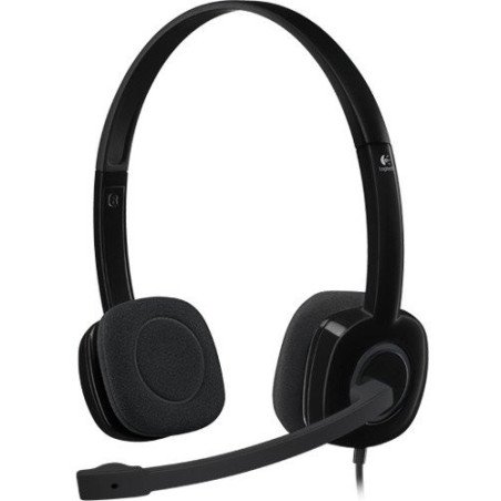 Diadema Logitech H151 negro 3.5 mm PC, Mac/Linux/Android