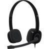 Diadema Logitech H151 negro 3.5 mm PC, Mac/Linux/Android