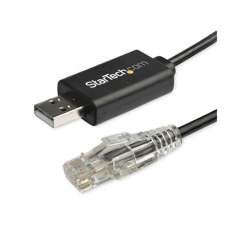 Cable USB para consola Cisco StarTech.com - USB 2.0, RJ-45, Macho/Macho, 1.8 m, Negro