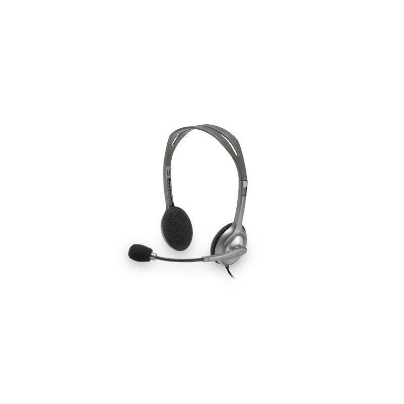 Diadema Logitech H111 gris (un solo conector de 3.5 mm) Mac/Linux/Smartphone