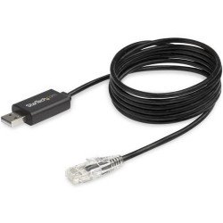 Cable USB para consola Cisco StarTech.com - USB 2.0, RJ-45, Macho/Macho, 1.8 m, Negro