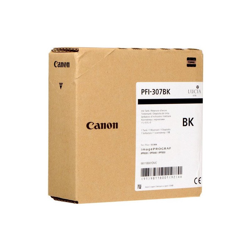 Canon PFI-307BK cartucho de tinta Original Negro Canon PFI-307BK cartucho de tinta Original Negro