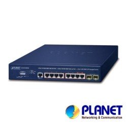 Switch planet gs-4210-8HP2s administrable l2, 6 puertos RJ45 velocidad de transmisión 10, 100, 1000 Mbps alimentación PoE activo
