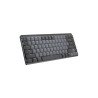 Teclado Logitech MX Mini Mechanical, sin zona numérica, RF Wireless + Bluetooth, Interruptor mecánico, LED, Grafito, Gris