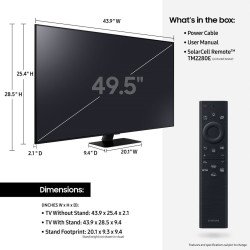 Televisión LED Samsung 50 Smart TV Q80B QLED, UHD 4k 3,840 x 2,160, 4 