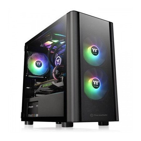 Gabinete Thermaltake V150 TG(CA-1R1-00S1WN-00) - color negro