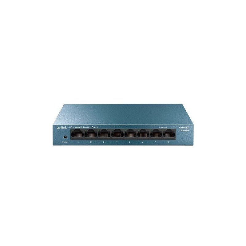 SWITCH GIGABIT TP-Link LS108G - Azul, 10 W, 8 puertos SWITCH GIGABIT TP-Link LS108G - Azul, 10 W, 8 puertos