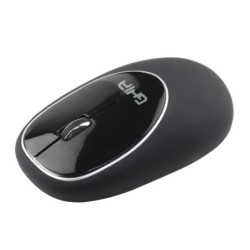 Mouse ergonómico de memory foam Ghia negro, Negro, inalámbrico/1000 dpi