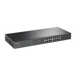 Switch JetStream de 16 puertos 10/100/1000Mbps y PoE af/at, 2 puertos SFP hasta 192W.