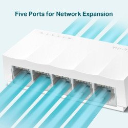 Switch No administrable TP-Link LS1005 - Negro, 3, 7 W, 5 puertos, RJ-45
