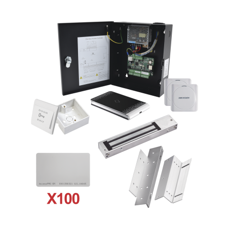 Kit de Control de Acceso con TARJETA para 1 Puerta con lector de Entra