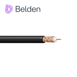 Cable coaxial Belden 543945X 0101000 para cámaras de seguridad CCTV RG59 conductor y malla 95% cobre 305 mto negro
