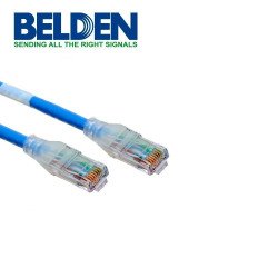Patchcord UTP cat6a Belden CAD1106007 diámetro reducido 28 AWG 2.1 mts azul