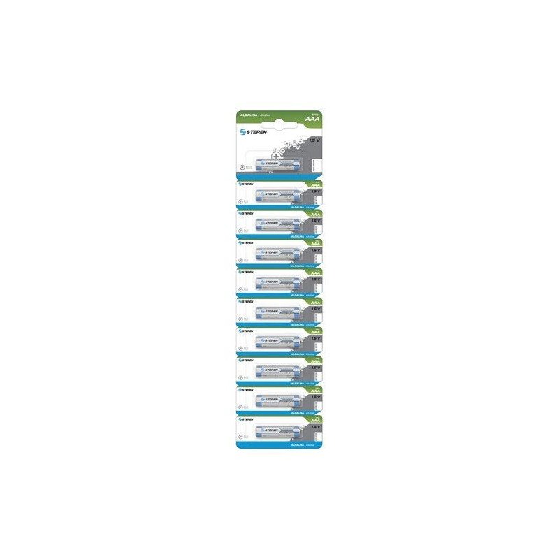 Pila alcalina Steren AAA 1.5 volts 10 piezas