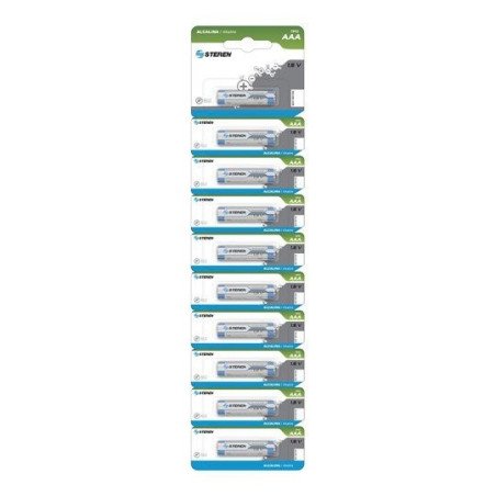 Pila alcalina Steren AAA 1.5 volts 10 piezas
